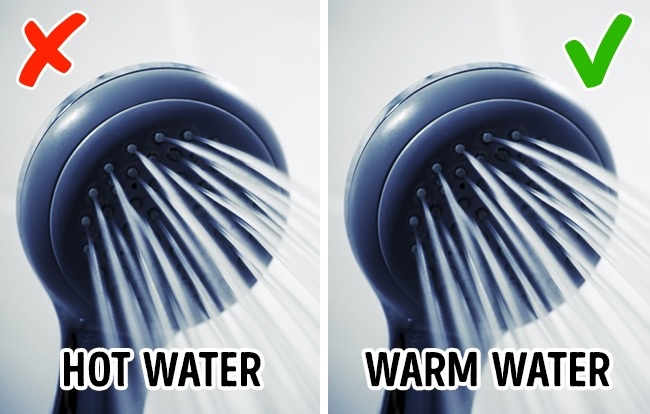 hành động sai lầm khi tắm nước quá nóng
