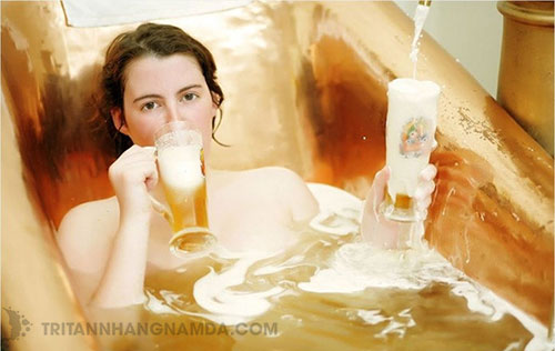 tắm trắng bằng bia