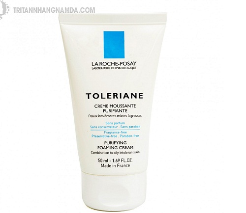 Sữa rửa mặt La Roche Posay Toleriane Purifying Foaming Cream cho da nhạy cảm.
