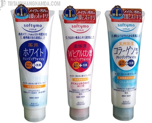 Sữa rửa mặt Nhật Bản Kose Softymo có mấy loại