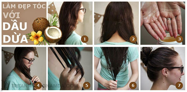 tác dụng của tinh dầu dừa nguyên chất với mái tóc