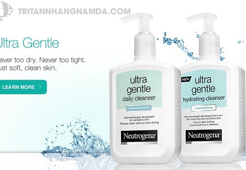 Sữa rửa mặt Neutrogena Ultra Gentle mang lại một làn da mềm mịn